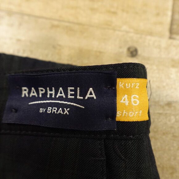 Raphaela by Brax Christiane W8 Pants Women’s 16 Short Blackwatch Plaid Wool - Picture 4 of 14